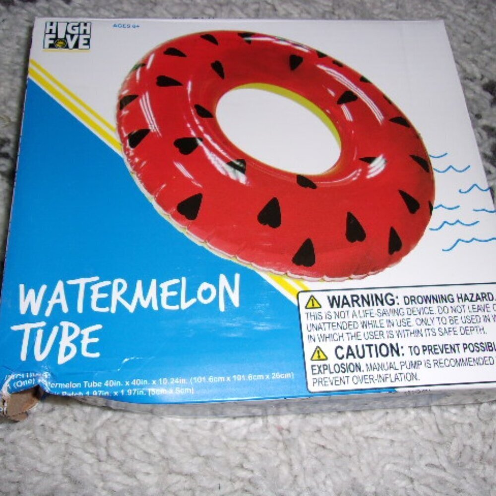 High Five Watermelon Tube Pool Float 40in New in box